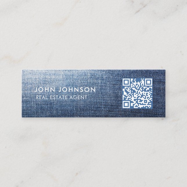Carte de visite mini Code QR (Devant)