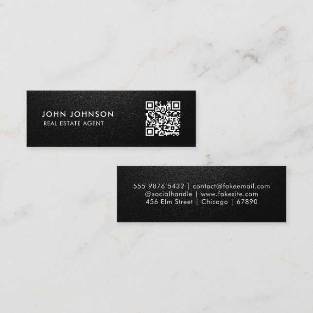 Carte de visite mini Code QR (Devant / Derrière)