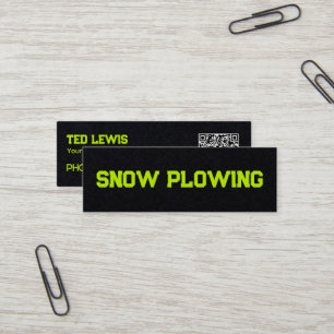 Carte De Visite Mini Code QR de suppression de neige