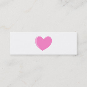 Carte De Visite Mini Coeur assez rose d'amour