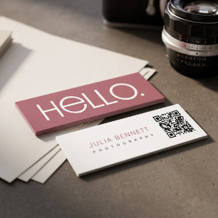 Carte De Visite Mini Conception de typographie moderne « Hello »