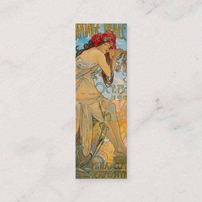 Carte De Visite Mini Concessionnaires de transport par Alphonse Mucha ( (Devant)