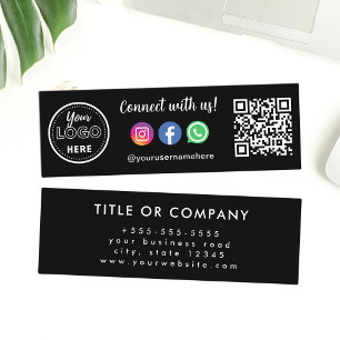 Carte De Visite Mini Connectez-Vous Avec Instagram Facebook Whatsapp Lo