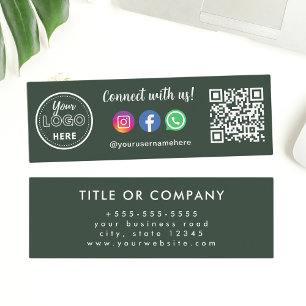 Carte De Visite Mini Connectez-Vous Avec Instagram Facebook Whatsapp Lo