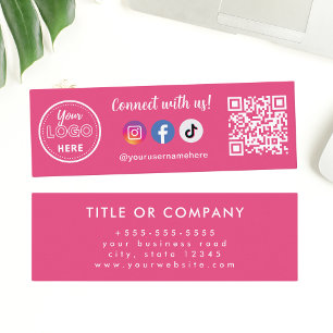 Carte De Visite Mini Connectez-vous avec nous Instagram Facebook Tiktok