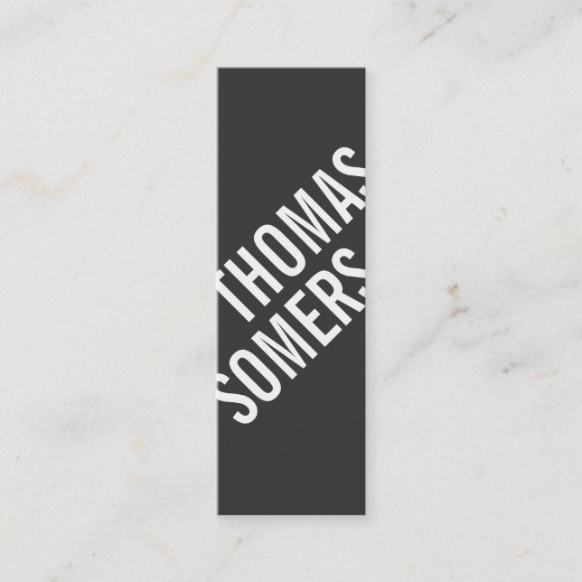 Carte De Visite Mini Cool BOLD noir et blanc Hip moderne (Devant)