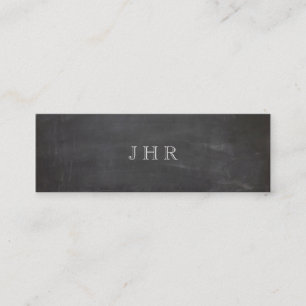 Carte De Visite Mini Cool Russe Vintage Monogramme noir