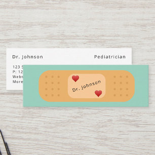 Carte De Visite Mini Correctif Bandaid Personnalisé Professionnels Médi