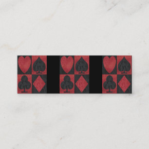 Carte De Visite Mini Costumes rouges et noirs dans la dentelle, mini