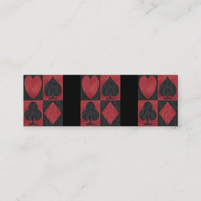 Carte De Visite Mini Costumes rouges et noirs dans la dentelle, mini (Devant)