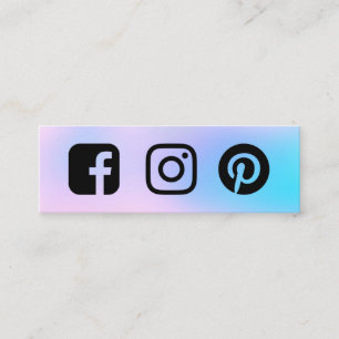 Carte De Visite Mini Cotton Candy Facebook Instagram Pinterest