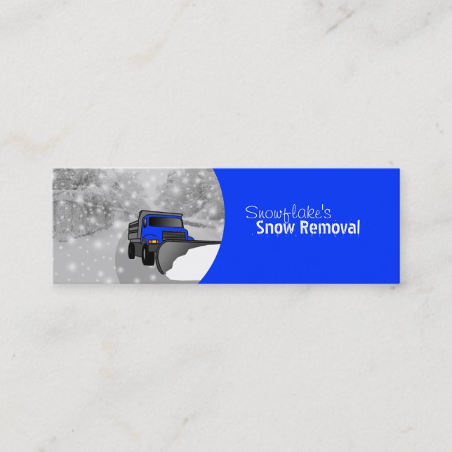 Carte De Visite Mini Couleur de déblaiement de neige variable (Devant)