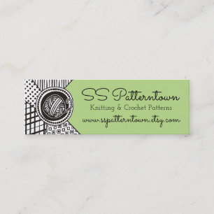 Carte De Visite Mini Couleur personnalisée mélangé fils motif tricot