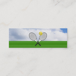 Carte De Visite Mini court de tennis et RACKETS DE TENNIS