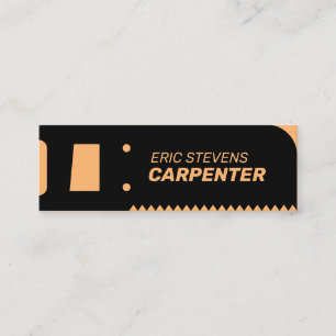 Carte De Visite Mini Couverture en forme de scie noire