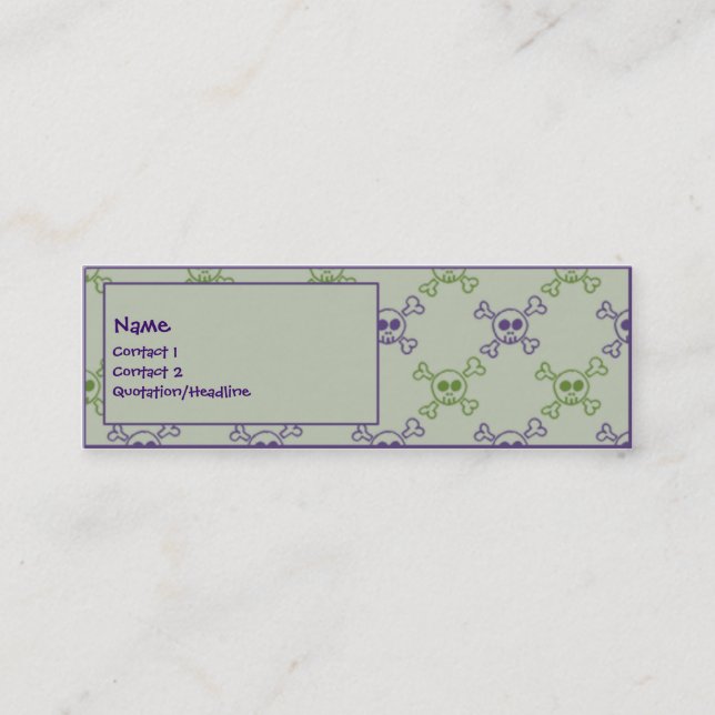 Carte De Visite Mini Crânes (Devant)