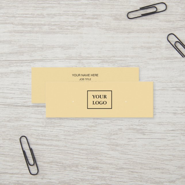 Carte De Visite Mini Créer votre écoute de logo personnalisée (Devant/Arrière en situation)