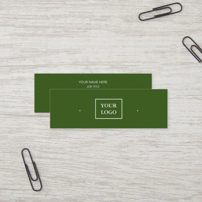 Carte De Visite Mini Créer votre écoute de logo personnalisée (Devant/Arrière en situation)
