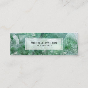 Carte De Visite Mini Cristal Emeral Green Boho Healing Arts