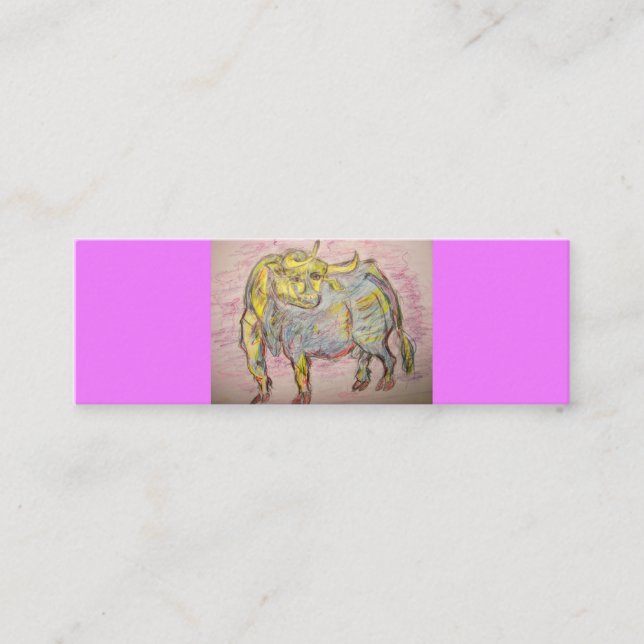 Carte De Visite Mini Croquis Bull (Devant)