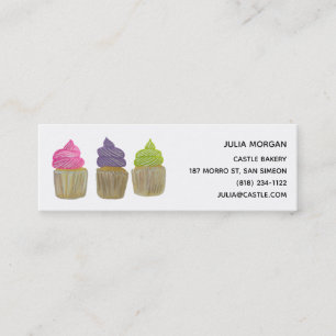 Carte De Visite Mini CUISINE Cupcake Bakery Chef pâtisserie