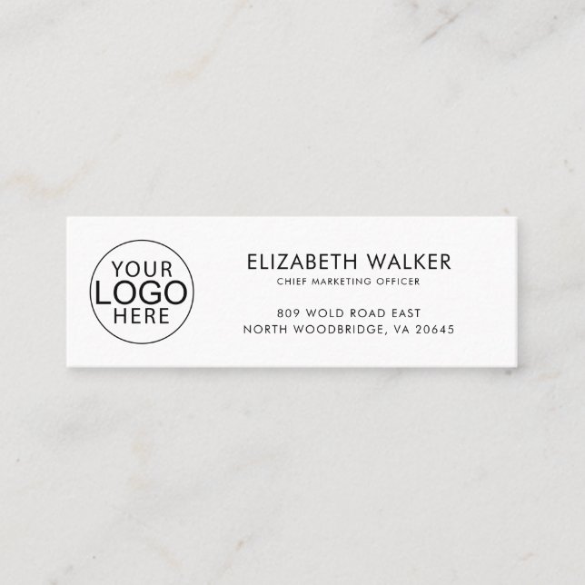 Carte De Visite Mini Custom Modern Company Logo Marketing (Devant)