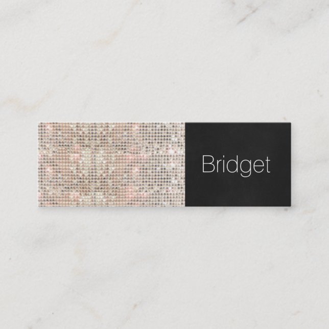 Carte De Visite Mini Cute Faux Sequins Beauté Maquillage Mode Artiste 3 (Devant)