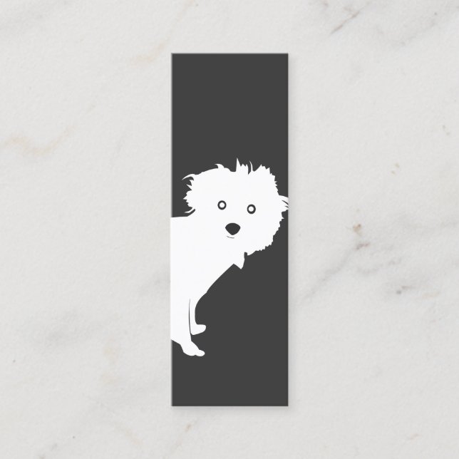 Carte De Visite Mini Cute Peeeeking Pup (Devant)