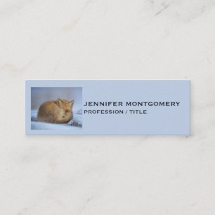 Carte De Visite Mini Cute Petit Renard Ruppé Photo D'Hiver