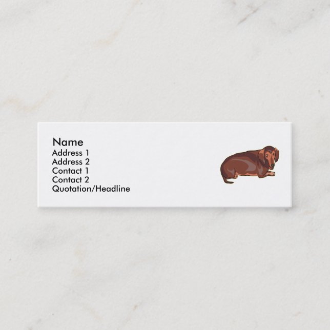 Carte De Visite Mini Dachshundnt (Devant)