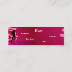 Carte De Visite Mini Danseur En Rose Violet I