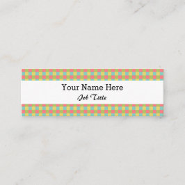 Carte De Visite Mini Dazzle Check blanc maigre