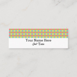 Carte De Visite Mini Dazzle Check blanc strié maigre