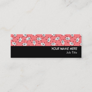 Carte De Visite Mini Dazzle Multi Rose noir strié maigre