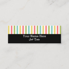 Carte De Visite Mini Dazzle Stripe Classic bande noire maigre