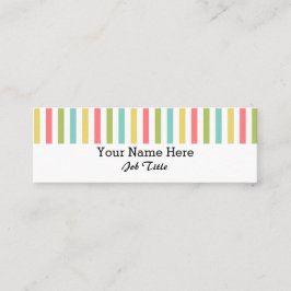 Carte De Visite Mini Dazzle Stripe Classic rayure blanche maigre
