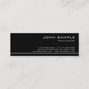 Carte De Visite Mini De blanc lustre noir moderne professionnel à la