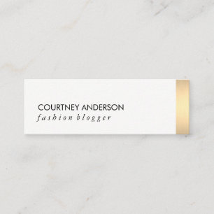 Carte De Visite Mini Découpe métal or