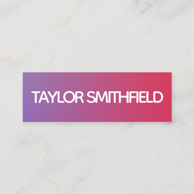 Carte De Visite Mini dégradé moderne (Devant)