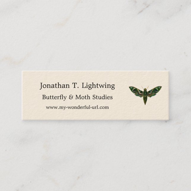 Carte De Visite Mini Deilephila Nerii - Oleander Hawk-Moth Business Car (Devant)