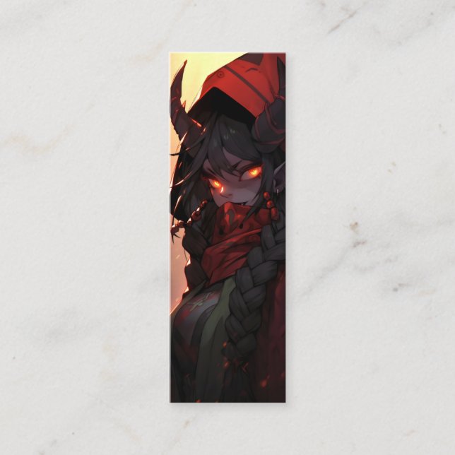 Carte De Visite Mini Demon Girl Anime (Devant)