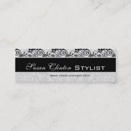 Carte De Visite Mini Dentelle noire et blanche