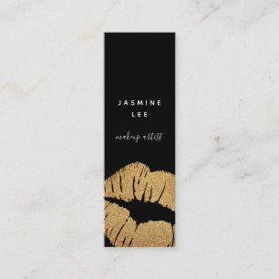 Carte De Visite Mini design chic maquillage artiste minimaliste lèvres