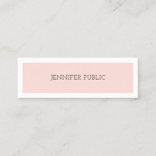 Carte De Visite Mini Design minimaliste moderne Blush Pink Professionne