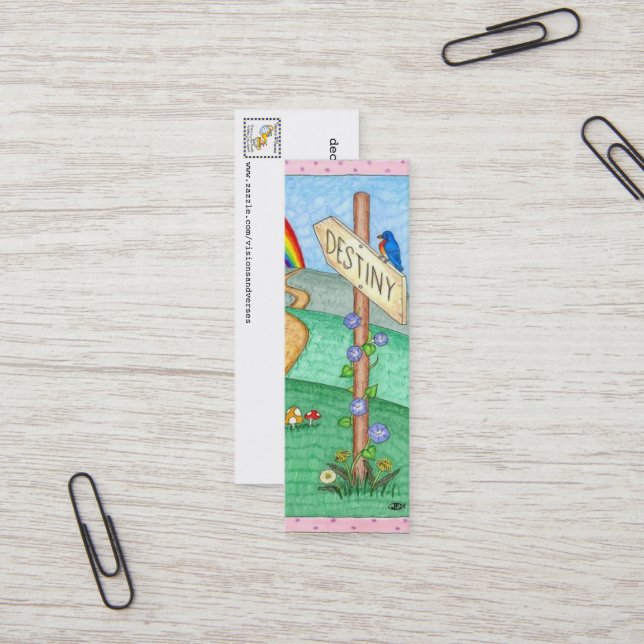 Carte De Visite Mini Destiny Book Mark (jeu de 20) (Devant/Arrière en situation)