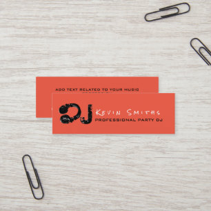 Carte De Visite Mini DJ Music Professional Party Deejay