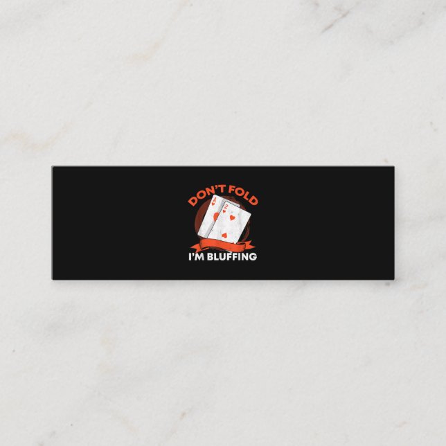 Carte De Visite Mini Dont fold Poker (Devant)
