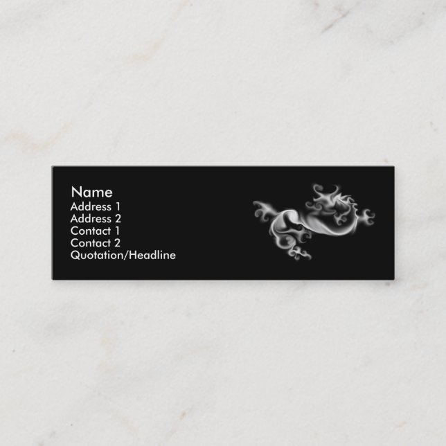 Carte De Visite Mini Dragon de fumée (Devant)