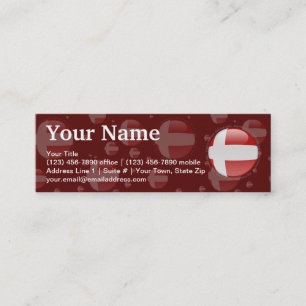 Carte De Visite Mini Drapeau de bulle du Danemark