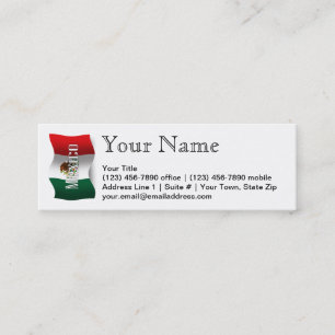 Carte De Visite Mini Drapeau de ondulation du Mexique